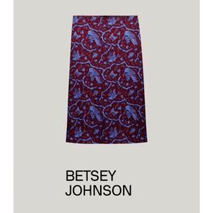 Vintage Betsey Johnson Silk Midi Skirt Butterflies 90s M Y2K 00s Whimsical Birds